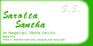 sarolta santha business card